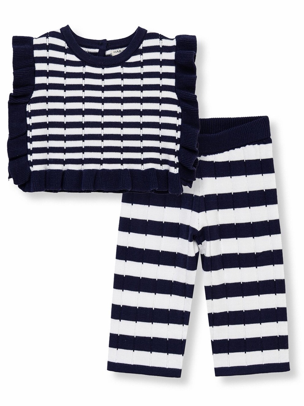 Habitual Navy Striped Knit Set